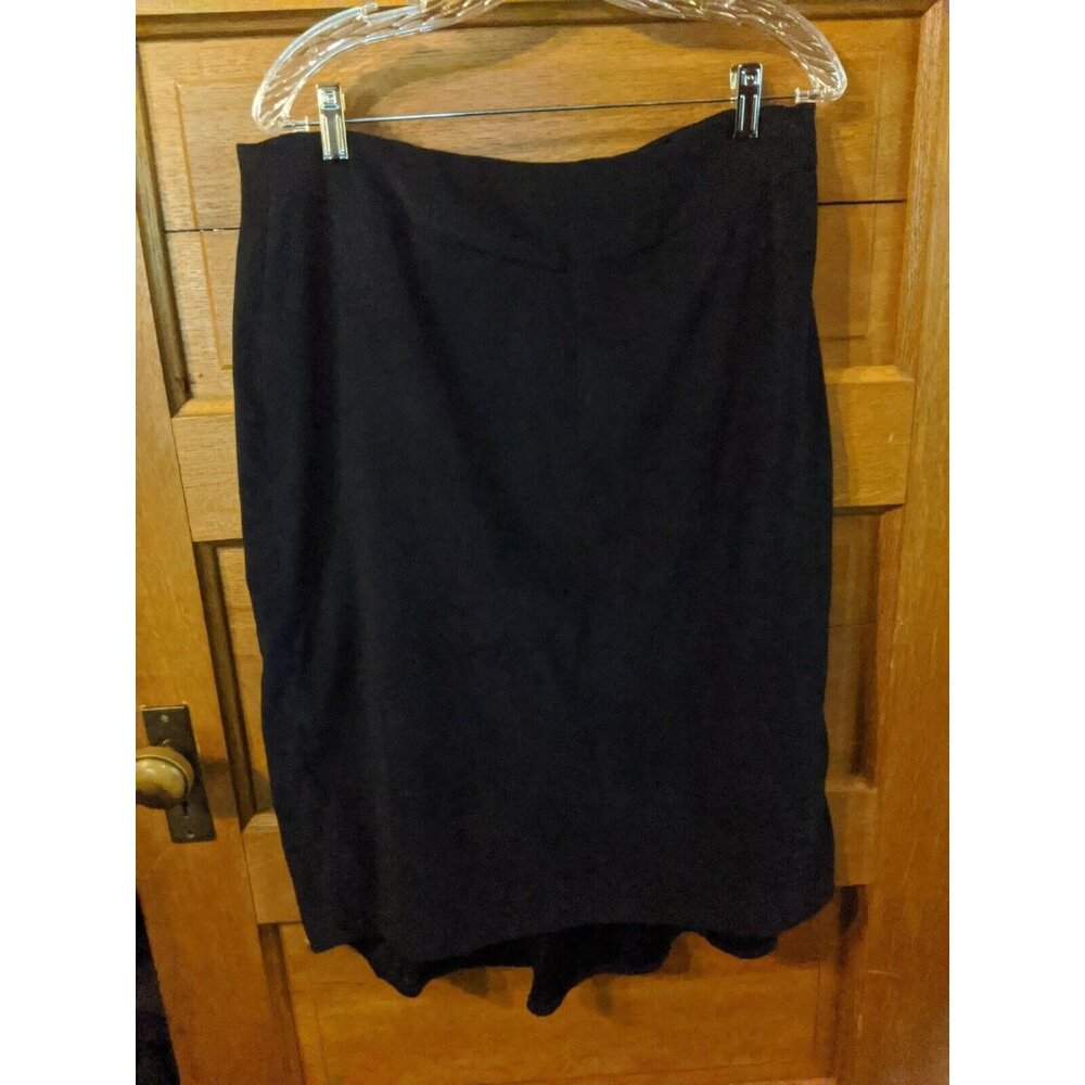 Catos Size 12 Black Skirt Midi Dressy Career Aline Modest Womens